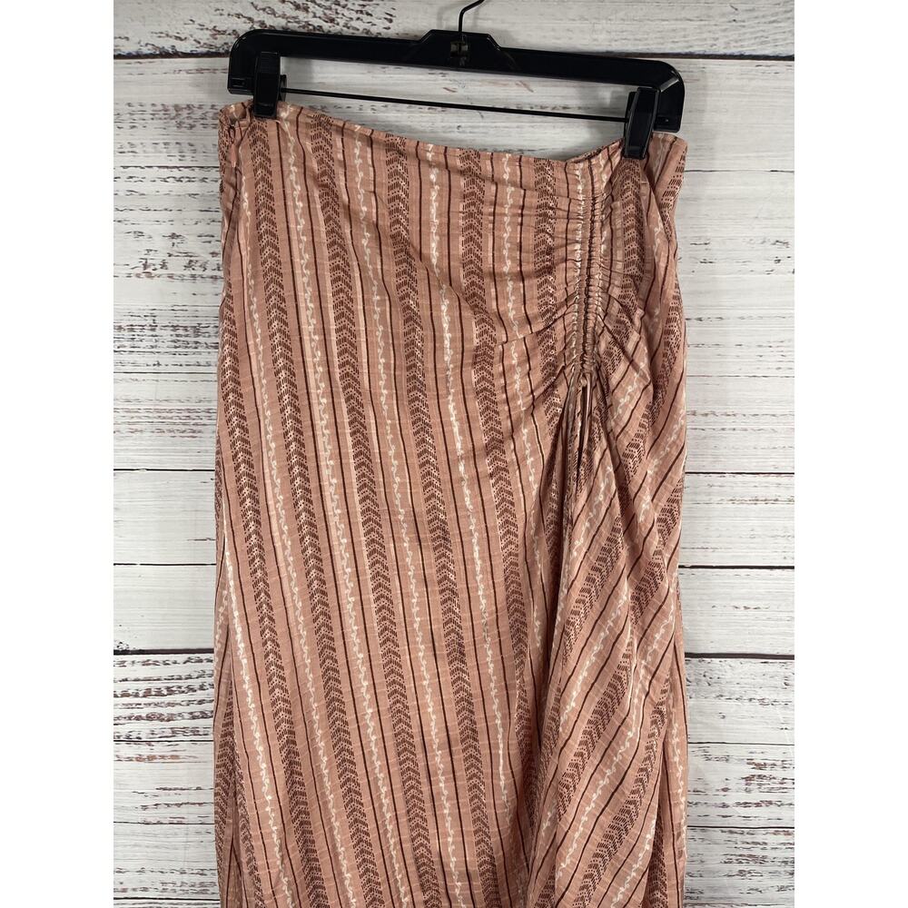 Vanessa Bruno Skirt Women's SZ 42 US10  Midi Boho Ruched Patterned Viscose Blend - Picture 3 of 9